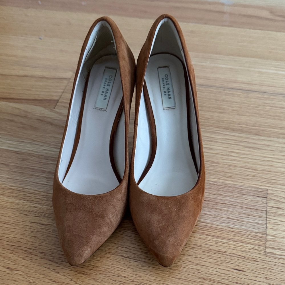 Cole Haan Women's Tan Suede Heels